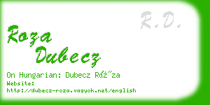 roza dubecz business card